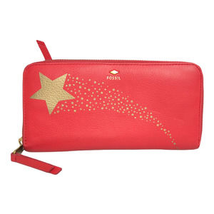 Fossil Red Gold Star Wallet